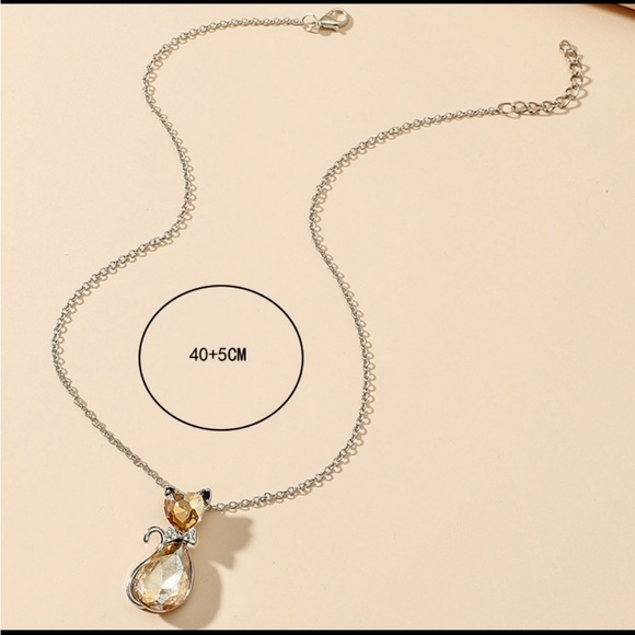 NWT Brand New Gorgeous Rhinestone Cat Necklace Amazing Quality Pendant And Chain - Picture 8 of 9